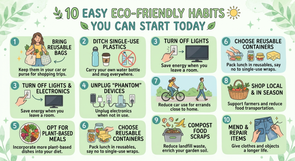 10 Easy Eco-Friendly Habits You Can Start Today