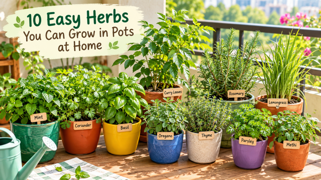 10 Easy Herbs You Can Grow in Pots at Home