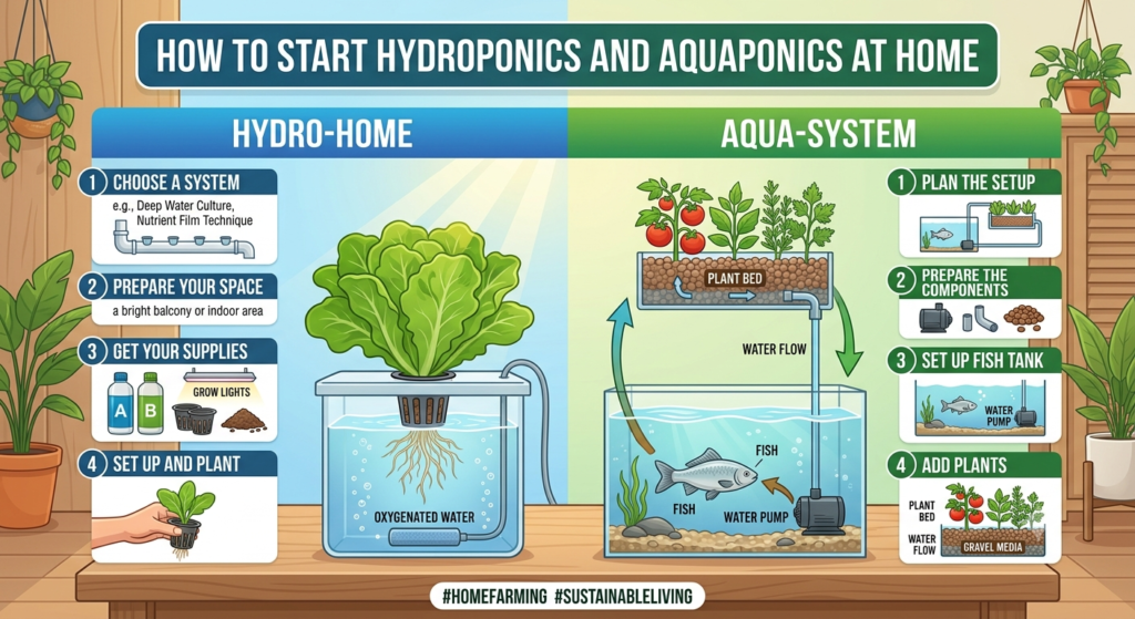 Hydroponics vs Aquaponics for Beginners in India: