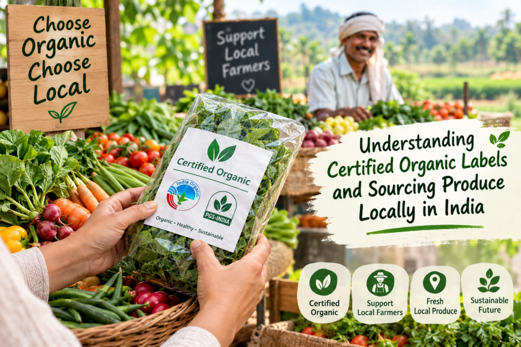 Understanding certified organic labels and locally sourced fresh produce in India